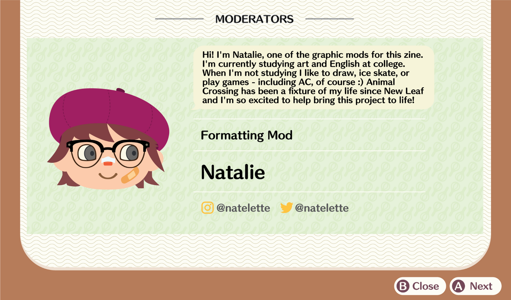 Natalie's introduction